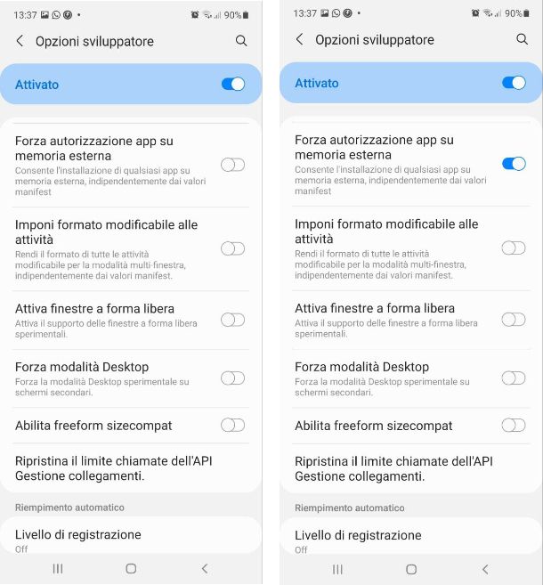 Come installare app su SD Samsung