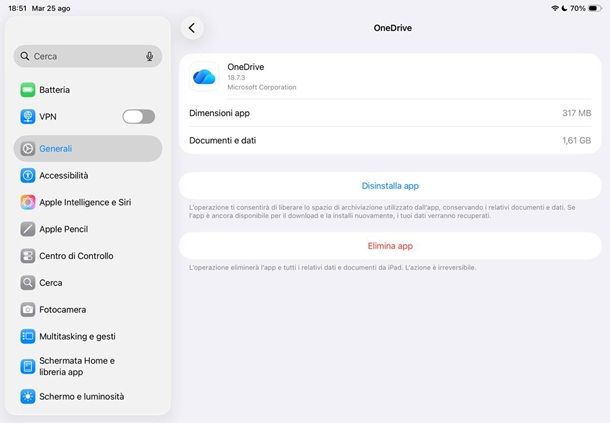 Come liberare spazio su iPad: dati di sistema