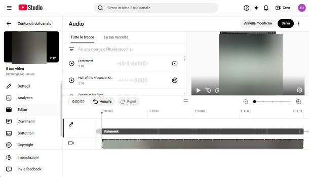 Come aggiungere musica a un video su YouTube