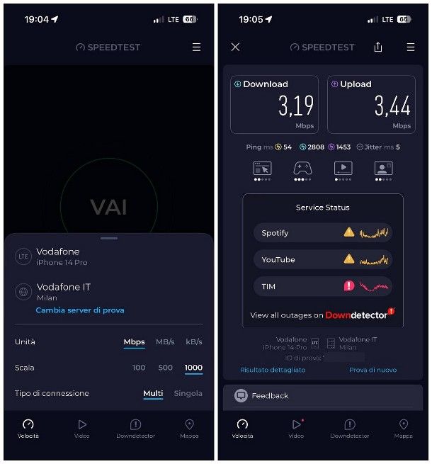 Come vedere velocit&agrave; di Internet tramite app