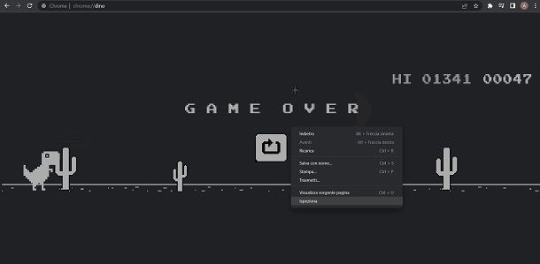 gioco dinosauro google