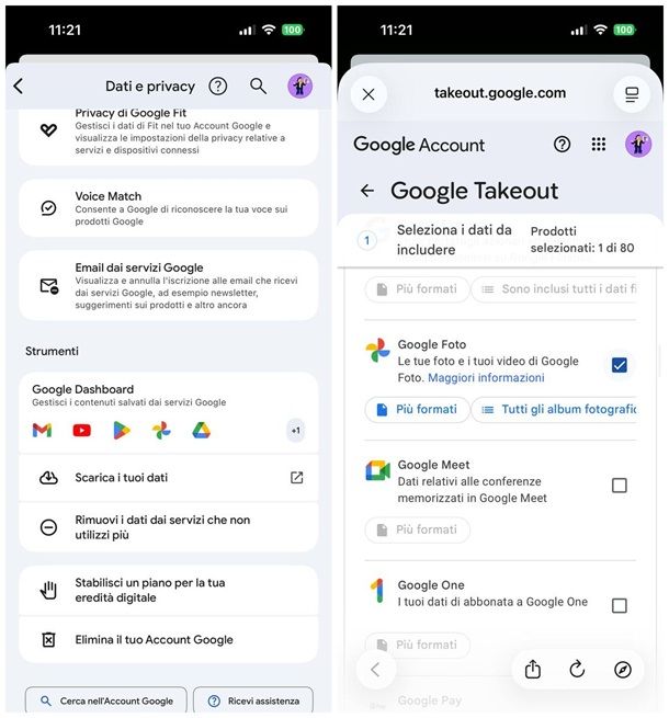 Come selezionare tutte le foto su Google Foto