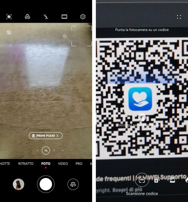 Come scansionare QR Code HUAWEI
