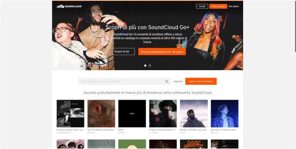 Sito SoundCloud