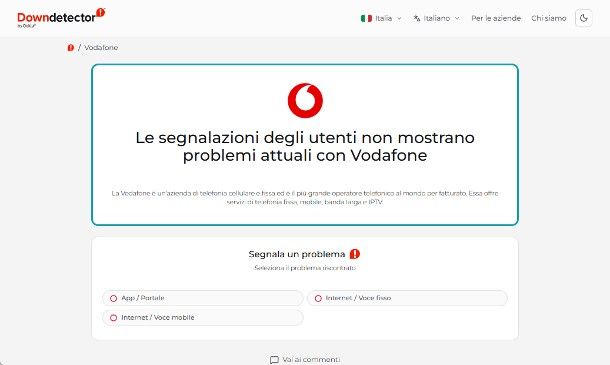 Problemi con Vodafone WiFi oggi