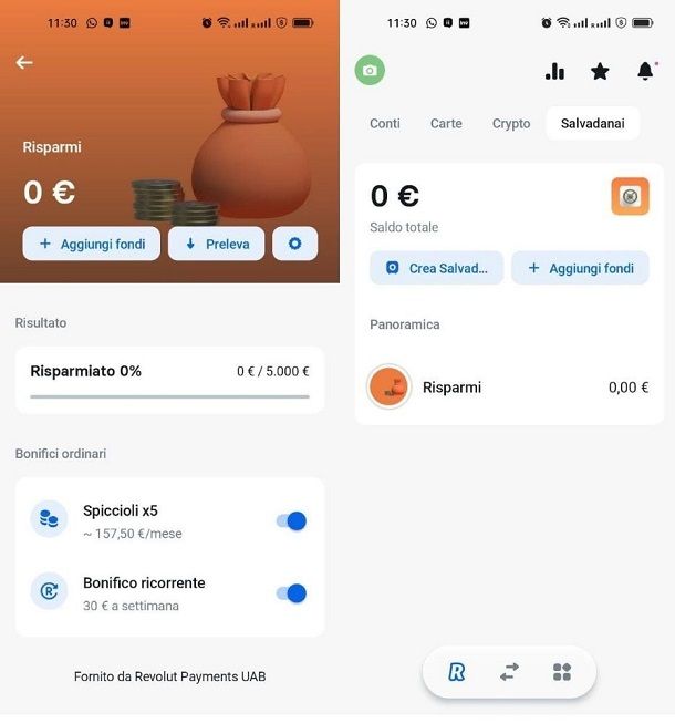 revolut salvadanaio