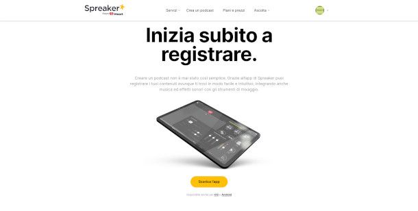 Sito Spreaker Studio