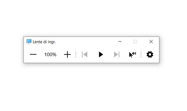 Lente d'ingrandimento Windows 10 