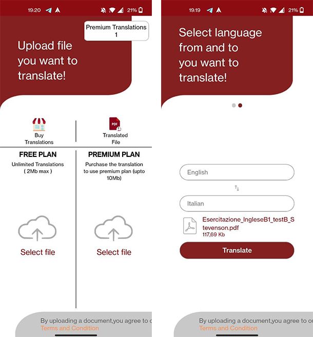App per tradurre PDF