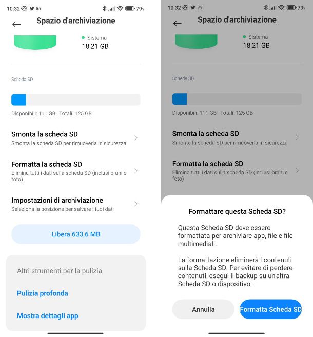 Come formattare scheda SD su Android