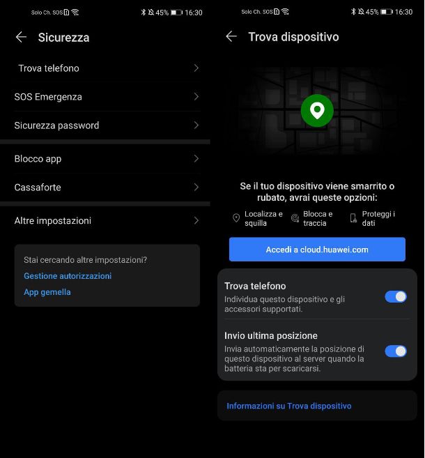 Come trovare il mio Android HUAWEI