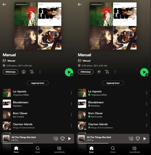 download playlist Spotify da mobile