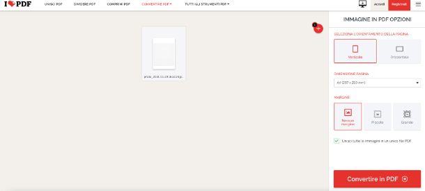 Come creare PDF da JPG online