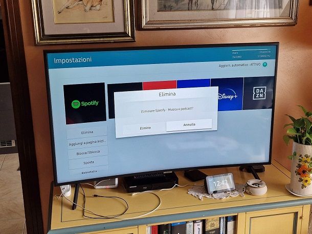 Disinstallare Samsung Smart TV
