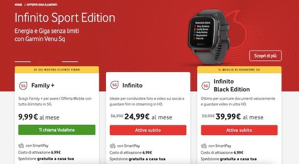 Offerte Vodafone Infinito