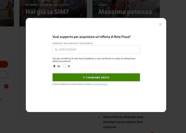 Vodafone sottoscrizione offerta