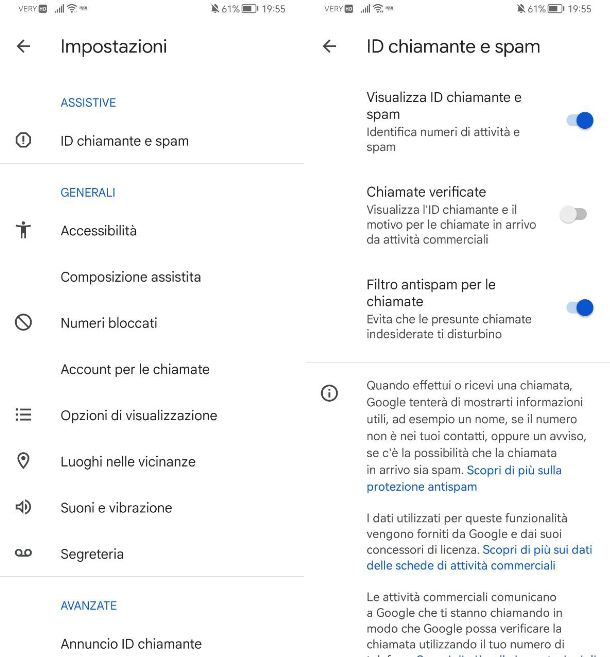 Bloccare chiamate spam con Android