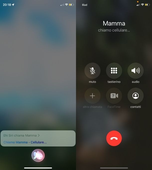 Chiamare con Siri iPhone