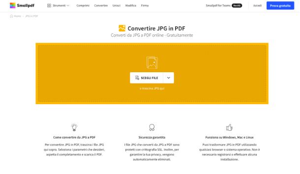 Come convertire file in PDF online