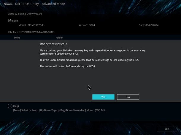 Come aggiornare il BIOS ASUS scheda madre da USB