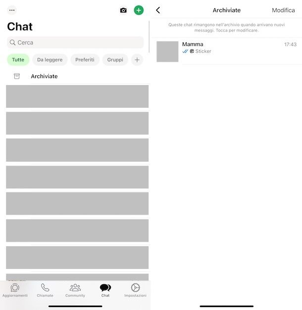 Come recuperare i messaggi bloccati dall'archivio di WhatsApp