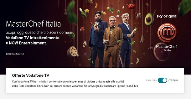 Offerte Vodafone casa con TV