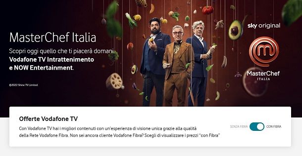 Offerte Vodafone casa con TV