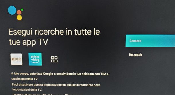 abilitazione funzioni di ricerca app Google su TIMVISION Box