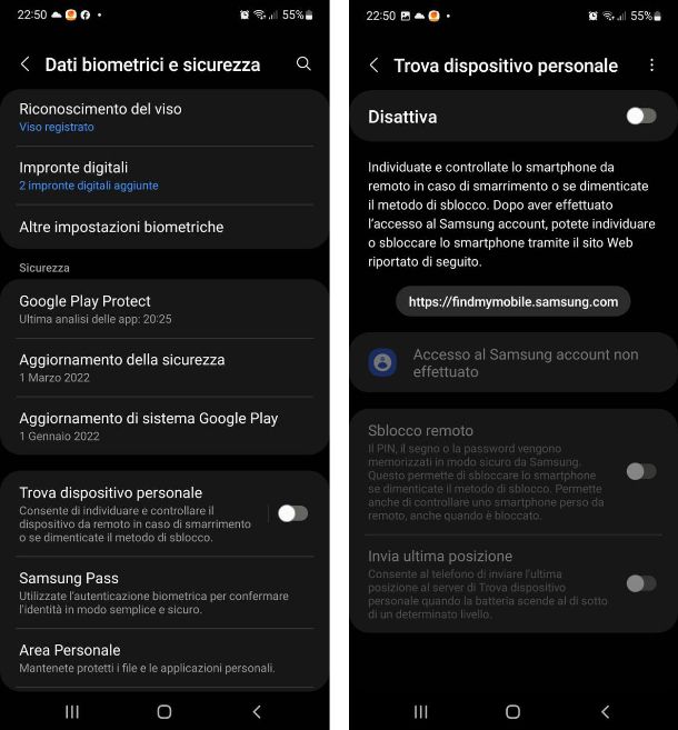 Come trovare il mio Android Samsung