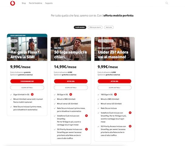 Vodafone offerte mobile