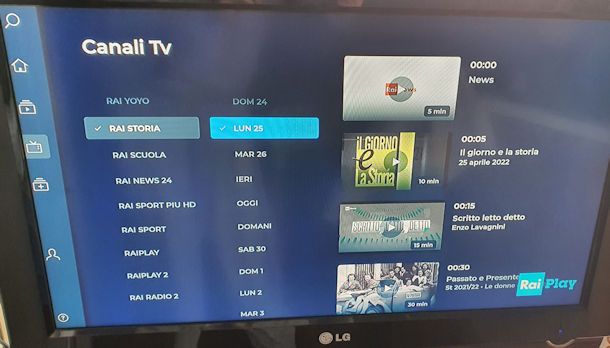 Rai Storia su Smart TV