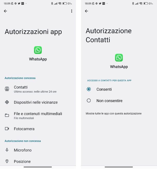 Come sincronizzare rubrica WhatsApp