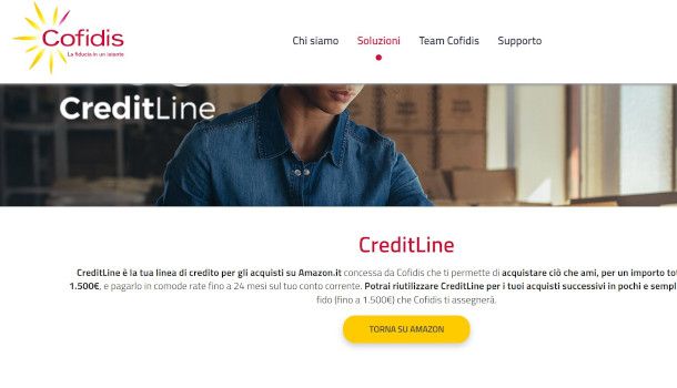 pagina Creditline sito Cofidis