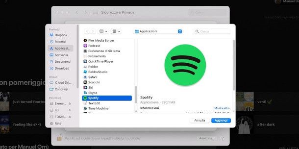 abilitazione spotify firewall macos