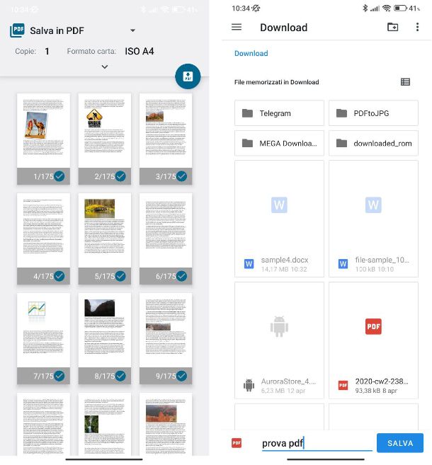 Come convertire file in PDF su Android