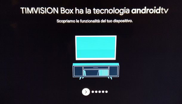 schermata presentazione Android TV su TIMVISION box