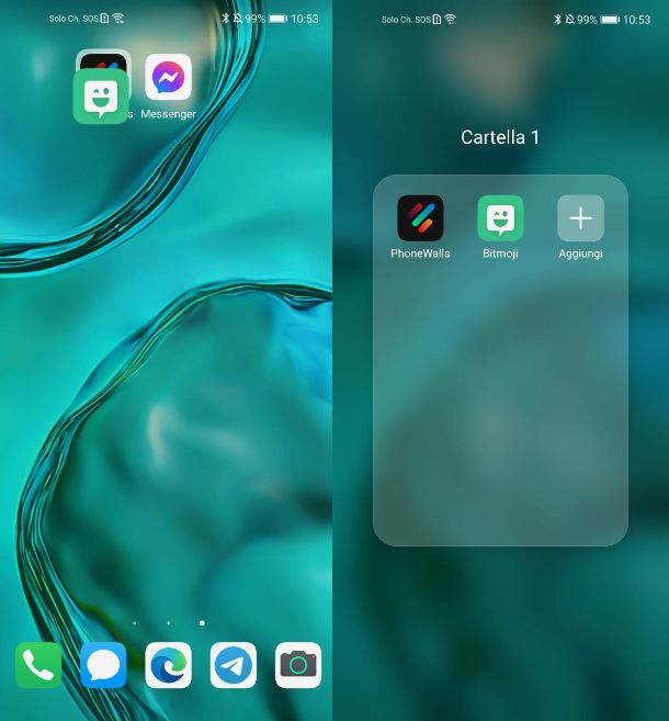 Creare una cartella con app EMUI