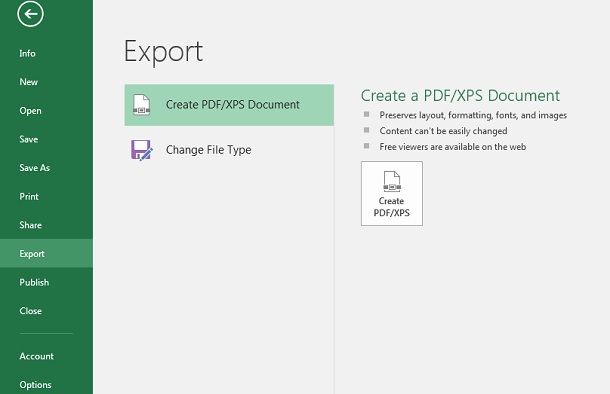 Convertire i file Excel con Microsoft Excel