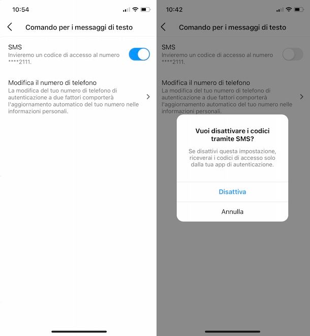 Come togliere l’autenticazione a due fattori