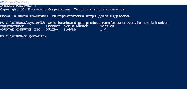 powershell comando per versione BIOS