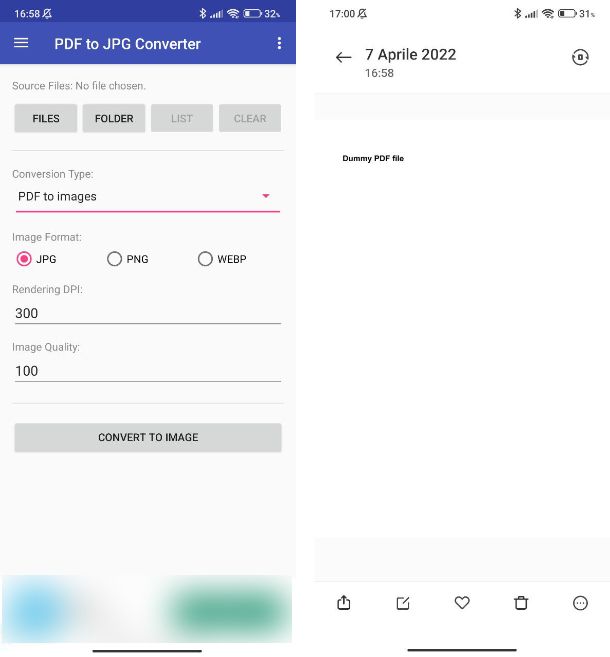 Convertire PDF in JPG Android