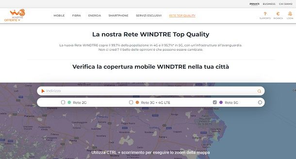 verifica copertura windtre