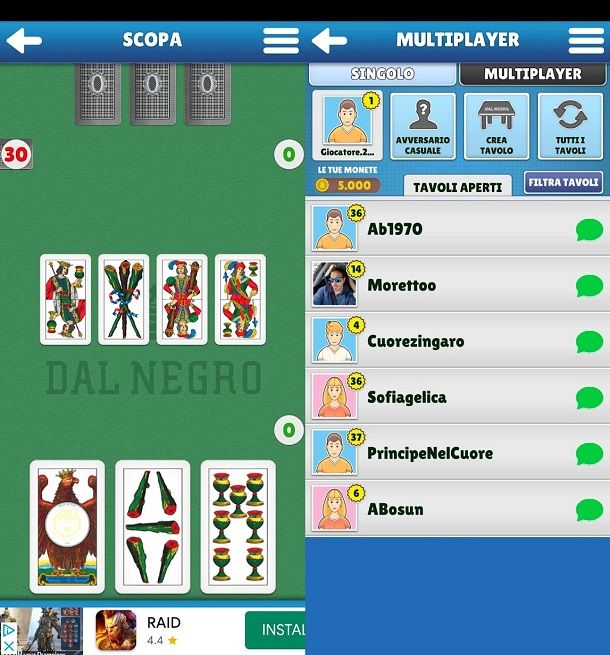 Scopa Android
