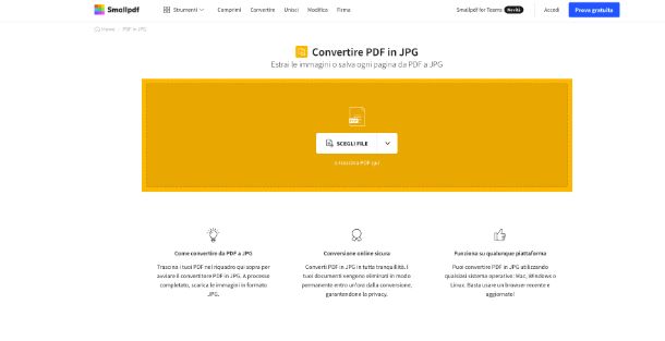 Convertire PDF in JPG online