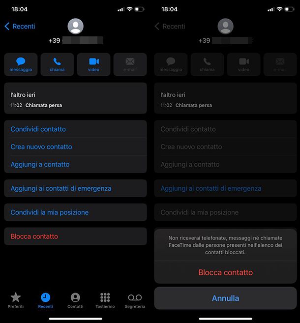 Come bloccare un numero di cellulare su iPhone