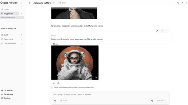 Google AI Studio Fotomontaggi