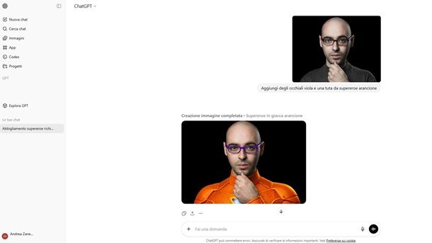 ChatGPT fotomontaggi Servizi di intelligenza artificiale