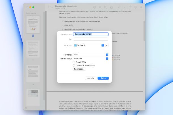 Come trasformare un PDF in JPG su Mac
