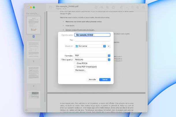 Come trasformare un PDF in JPG su Mac