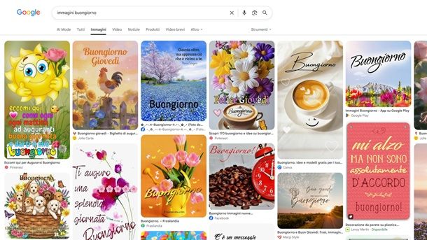 Google immagini buongiorno
